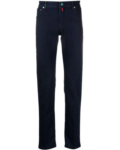 Kiton Low-rise Slim-cut Jeans - Blue