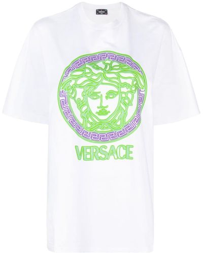 Versace T-shirt con applicazione Medusa - Verde