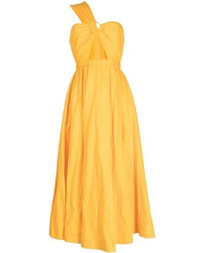 Jason Wu One-shoulder Cut-out Dress - Yellow