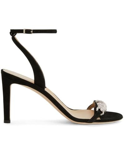 Giuseppe Zanotti Thais Crystal-embellished Suede Sandals - Black