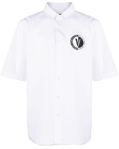 Versace Chemise à logo imprimé - Blanc