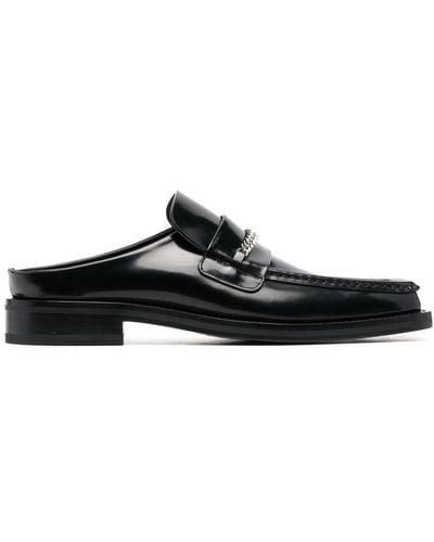 Martine Rose Chain-detail 30mm Loafers - Black