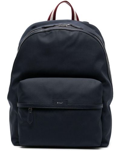 Bally Code Leather Backpack - Blue
