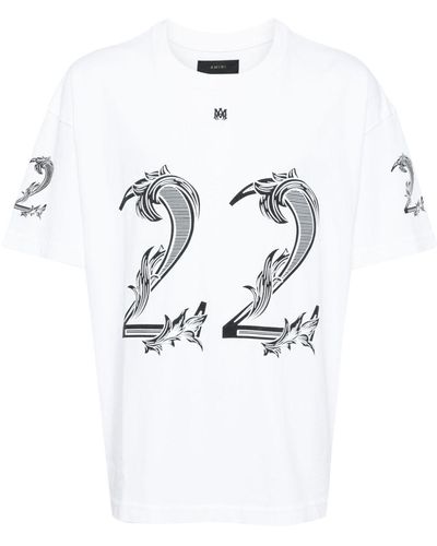 Amiri 22 Logo-print Cotton T-shirt - White
