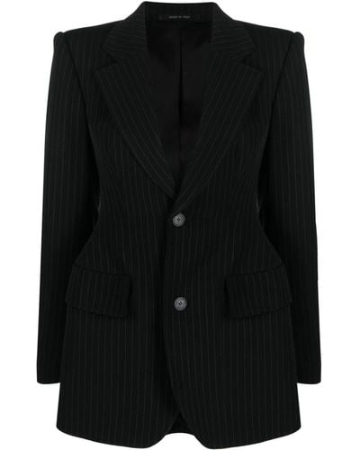 Balenciaga アワーグラス シングルジャケット - ブラック