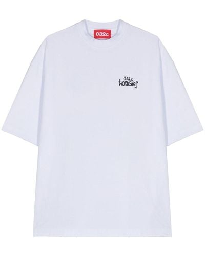 032c Mayhem Logo-print T-shirt - White