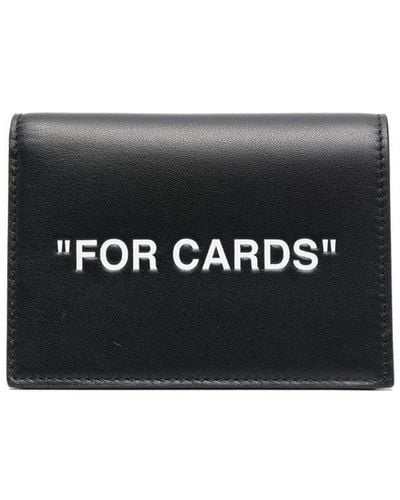 Off-White c/o Virgil Abloh Slogan Leather Card Holder - Black