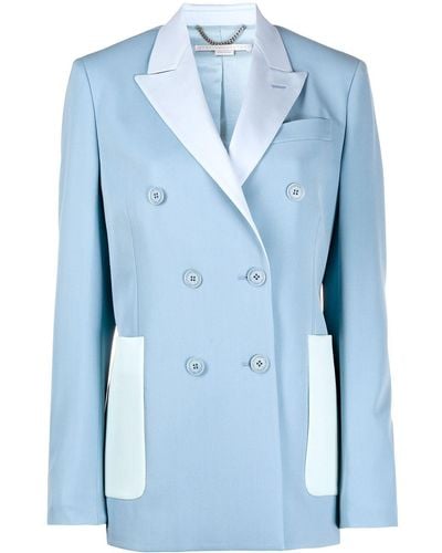 Stella McCartney Blazer con doble botonadura - Azul