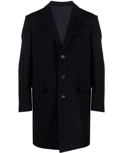 Eleventy Felted Single-breasted Coat - Black