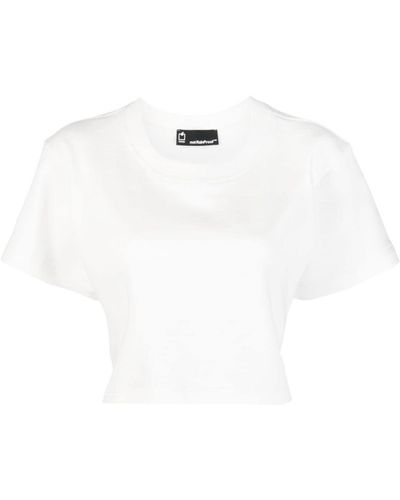 Styland T-shirt crop à manches courtes - Blanc