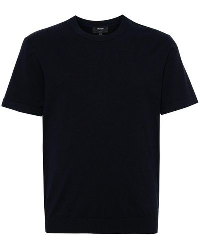 Theory Crew-neck Jersey T-shirt - Black