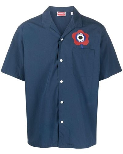 KENZO Hemd mit Target-Motiv - Blau