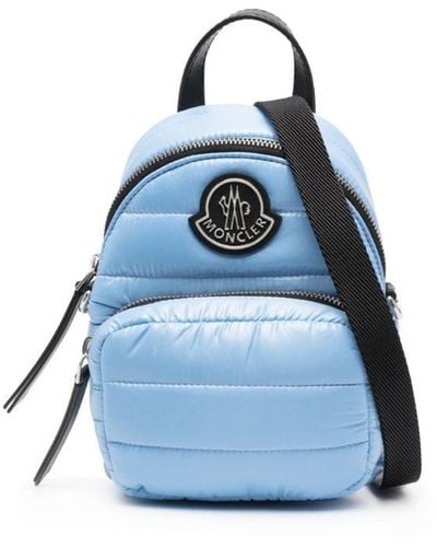 Moncler Kilia Logo-patch Quilted Crossbody Bag - Blue