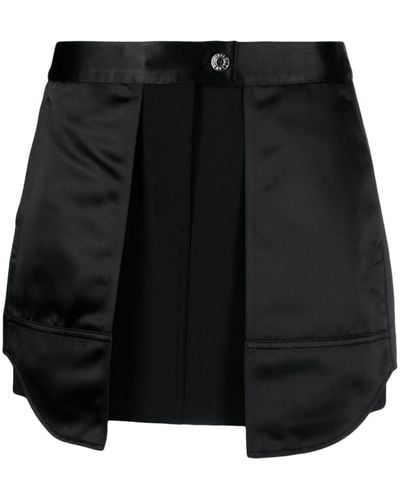 Helmut Lang Inside-out Layered-panels Satin Miniskirt - Black