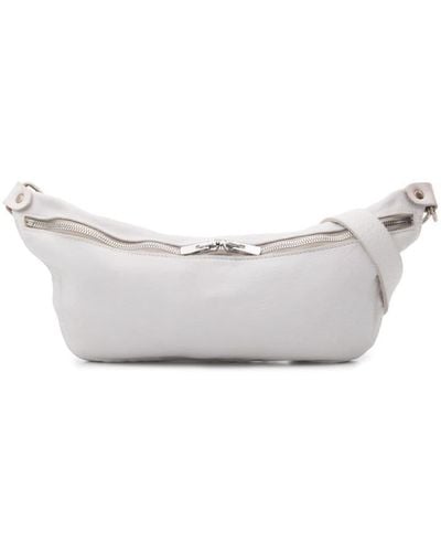 Guidi Medium Leather Belt Bag - White