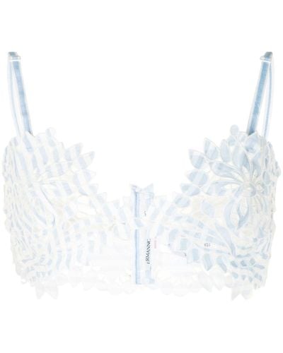 Ermanno Scervino Lace-patterned Cropped Top - White