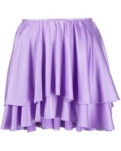 Forte Forte Ruffle-front Mini Skirt - Purple