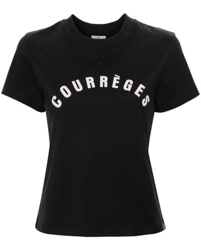 Courreges T-shirt Ac Straight - Noir
