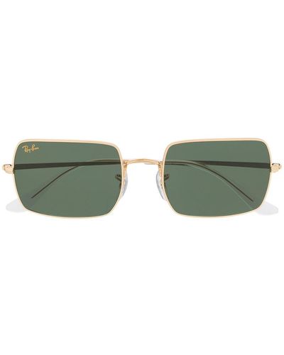 Ray-Ban スクエアフレーム サングラス - メタリック