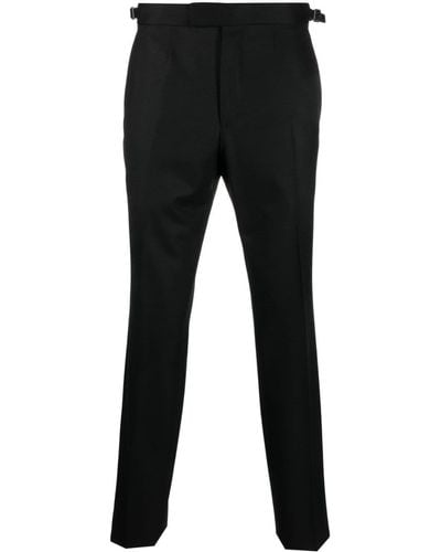 Zegna Pantalon Met Gekerfde Tailleband - Zwart