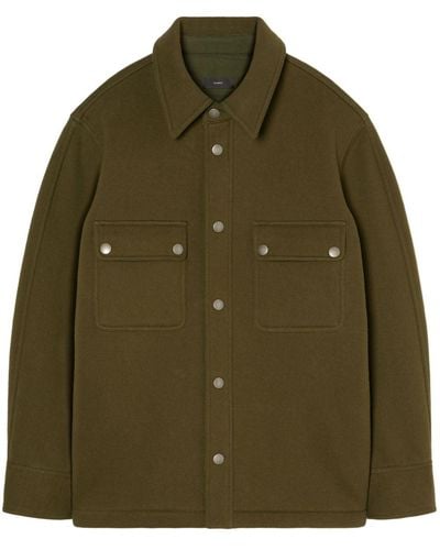 Alanui Oversized Fleece Shirt Jacket - Green