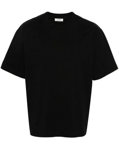 Sandro T-shirt Met Verlaagde Schouders - Zwart