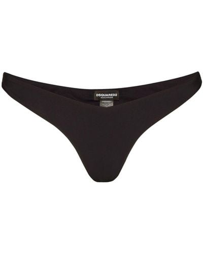 DSquared² Icon Low-waist Bikini Bottoms - Black