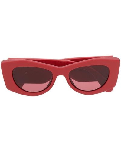 Lanvin Curb Sonnenbrille mit Logo-Schild - Rot