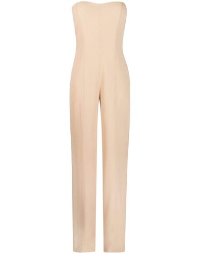 FEDERICA TOSI Sweetheart Strapless Jumpsuit - Natural