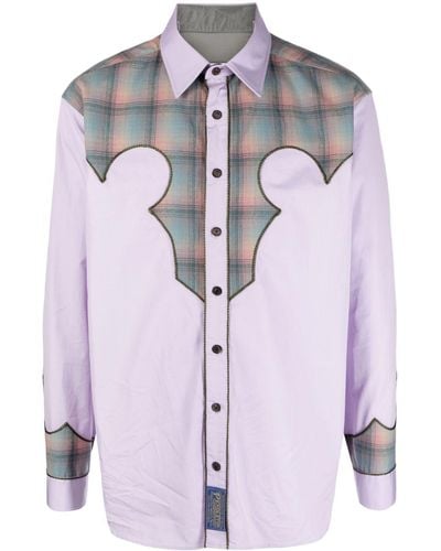Maison Margiela Western-style Long-sleeve Shirt - Purple