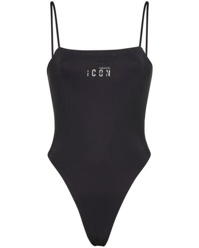 DSquared² Icon Low-back Swimsuit - Black