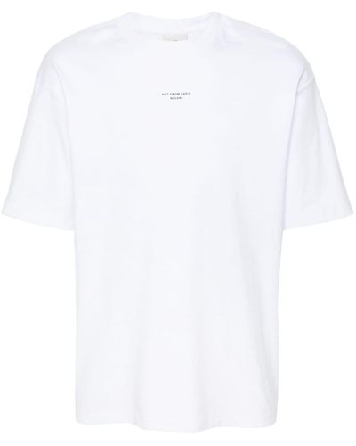 Drole de Monsieur T-Shirt mit Slogan-Print - Weiß