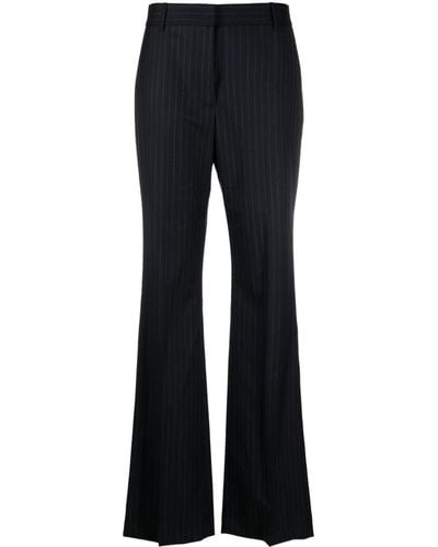 Nili Lotan Corette Pinstripe-pattern Bootcut Trousers - Blauw