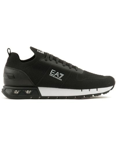 EA7 Legacy Gebreide Sneakers - Zwart