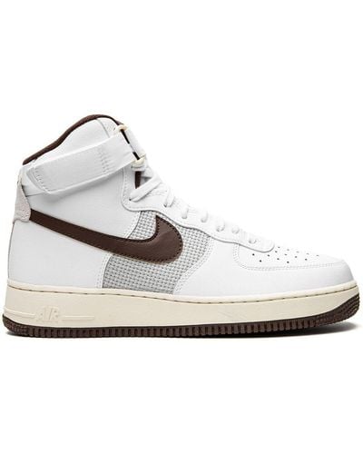 Nike Air Force 1 High '07 Lv8 'white Light Chocolate' Sneakers - Wit