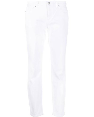 P.A.R.O.S.H. Halbhohe Slim-Fit-Jeans - Weiß