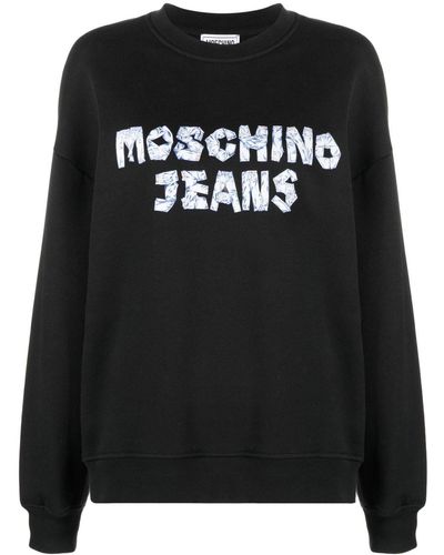 Moschino Jeans ロゴ スウェットシャツ - ブラック