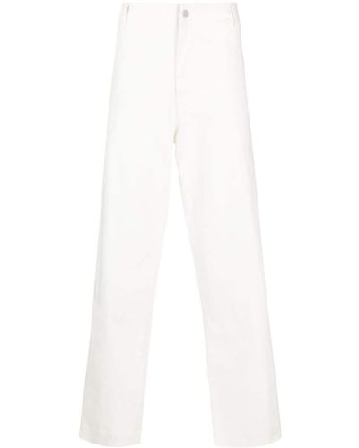Emporio Armani Sustainable Collection Straight-leg Pants - White