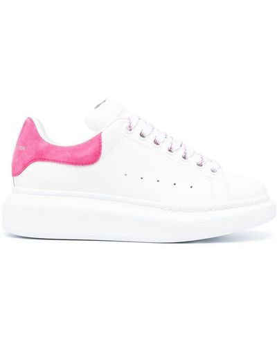 Alexander McQueen Alexander Mc Queen White et Pink Oversize Sneaker - Blanc