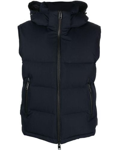 Brioni Padded Quilted Gilet - Blue