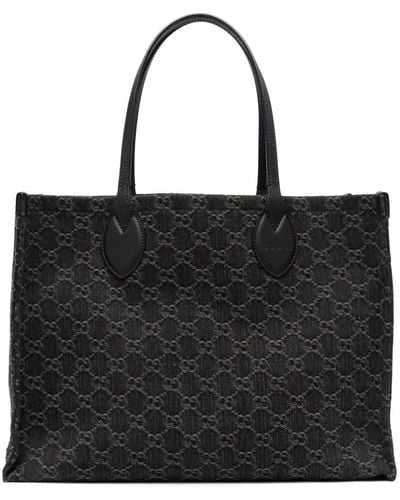 Gucci Cabas Ophidia GG Grande Taille - Noir