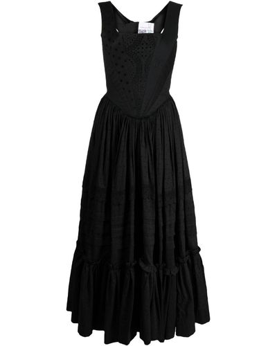 Natasha Zinko Corset-style Panelled Midi Dress - Black