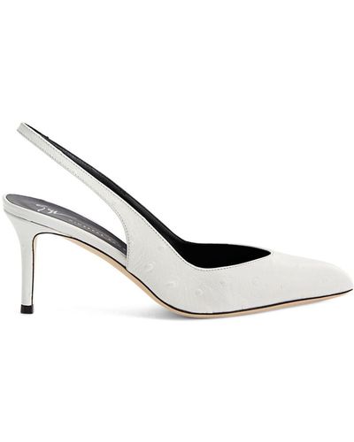 Giuseppe Zanotti Rachyl Leather Slingback Court Shoes - White