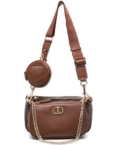Twin Set Together Three-in-one Crossbody Bag - Brown