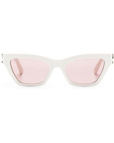 Cartier Logo-plaque Cat-eye Frame Sunglasses - Pink