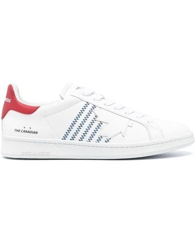 DSquared² Boxer Sneakers mit Kontrastnähten - Weiß