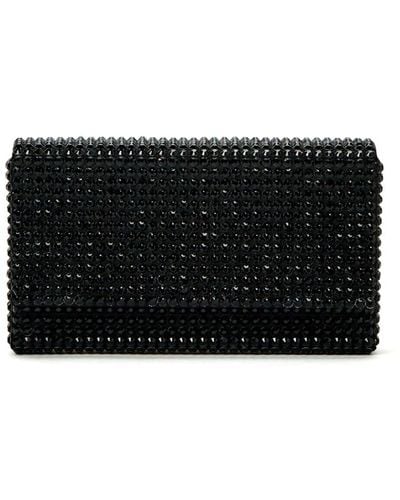 AMINA MUADDI Superamini Paloma Crystal-embellished Clutch Bag - Black