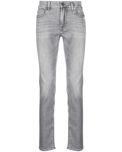 7 For All Mankind Paxtyn Mid-rise Skinny Jeans - Gray