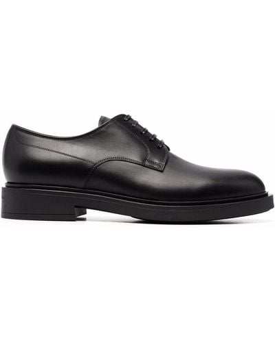 Gianvito Rossi Round Toe Derby Shoes - Black