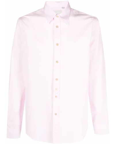 Paul Smith Long-sleeved Cotton Shirt - Pink